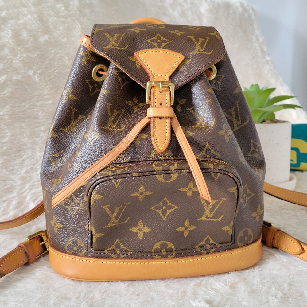 Authentic LV Montsouris Mini Backpack Bag Monogram